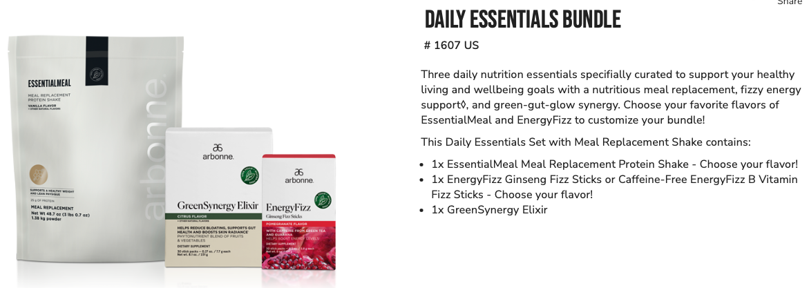daily essentials bundle Jamie Vess arbonne