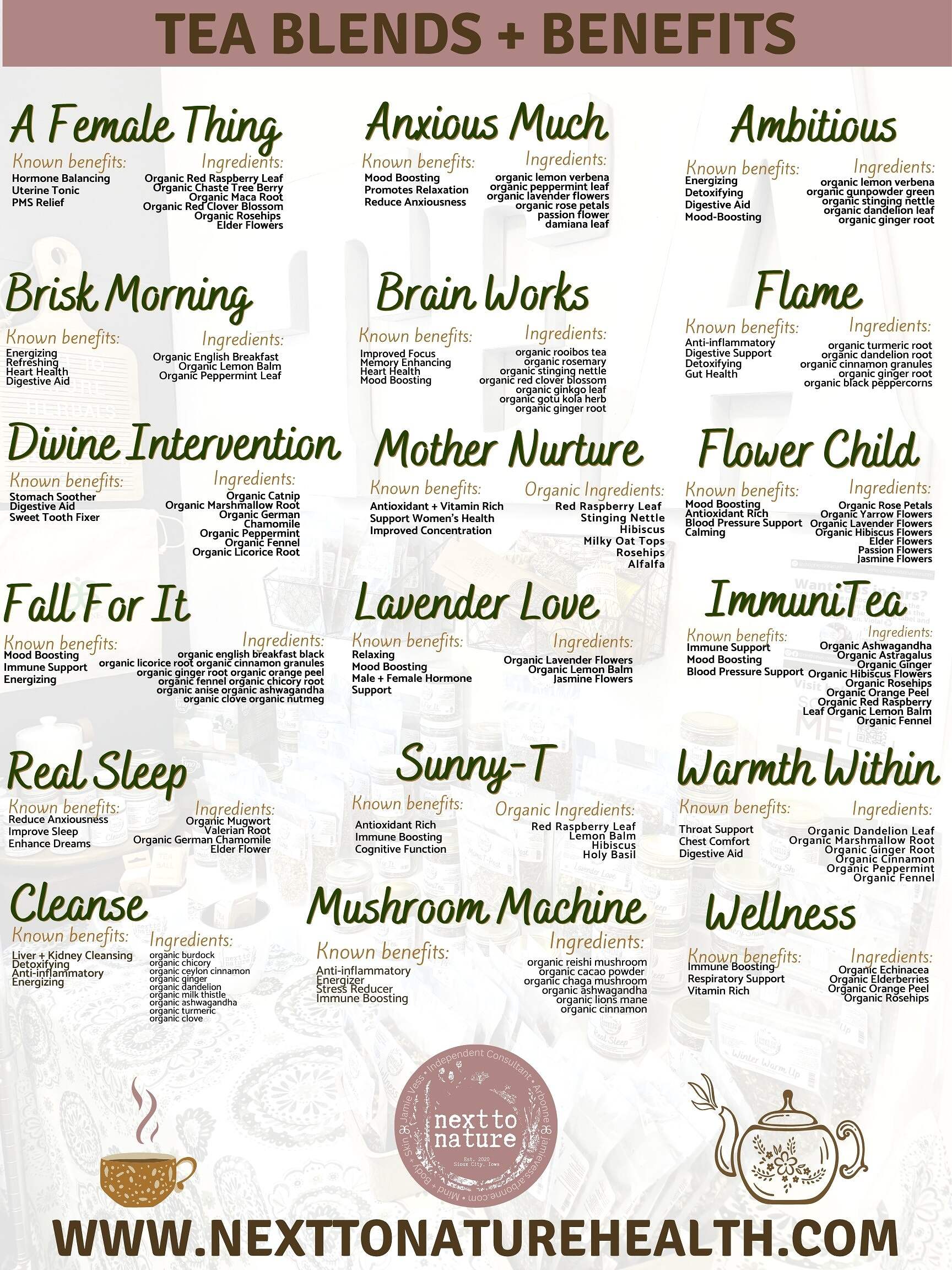 Tea blends + Benefits